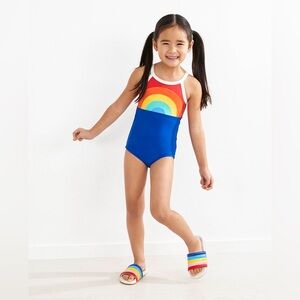 Hanna Andersson Scoop Neck One Piece Rainbow Suit Girls Size 150 US12
